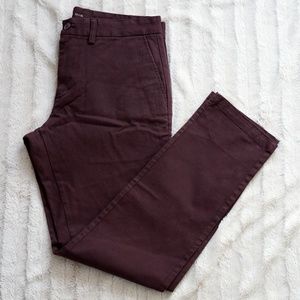 Old Navy Pants Men's Slim Ultimate Wined Down 2 Maroon Casual Comfort W32 X L32